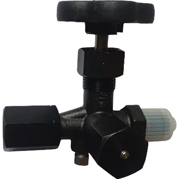 Ventil SUKU manometrový ventil 3-cestný G1/2" PN400, ocelový F/M/M (70152)