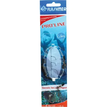 Rybářský háček FLASHMER Návazec Pro Line na sportovní rybolov 2 háčky č. 6 0