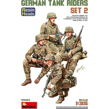 Plastikový model 1:35 German Tank Riders Set 2, Resin Heads (4 fig)