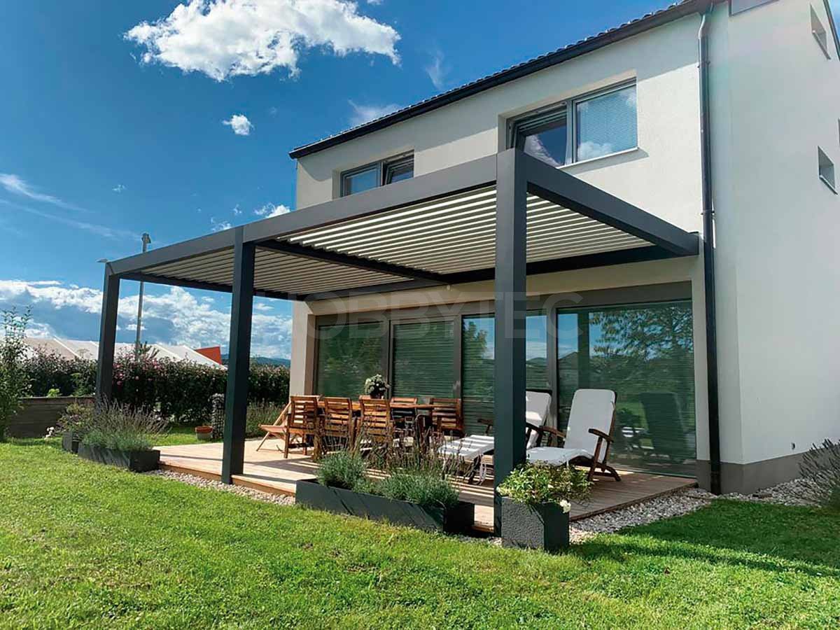 Hobbytec Bioklimatická pergola SEESKY kotvená do domu
