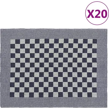 Utěrka Kuchyňské utěrky 20 ks modré a bílé 50 x 70 cm bavlna IM_136280