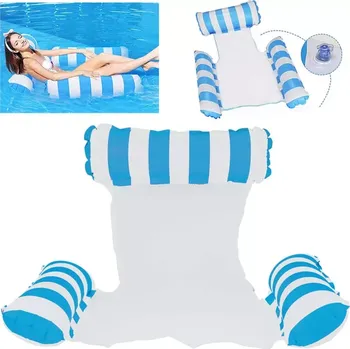 Pohodlné nafukovací lehátko do vody s opěrkou hlavy a rukou