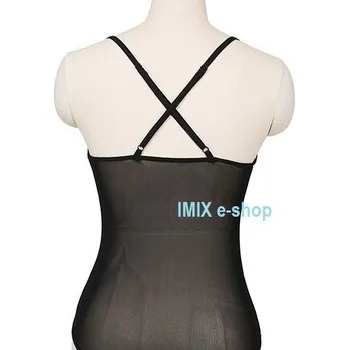 Body Taneční body na ramínka s překřížením Černá L