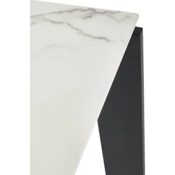 Konzolový stolek Four Marble Finish 240x100 cm bílá mramor