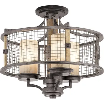 KICHLER Měnitelné stropní světlo Ahrendale železo, hnědá, krémová 3 x 100 W - Doprava zdarma