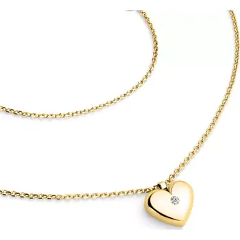 Náhrdelník Dámský náhrdelník žluté zlato 585/1000 přírodní diamant 0.012 ct G/SI srdce 140019-NH02-ZL-DIA délka 45 cm
