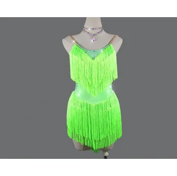 Profesionální taneční šaty Valentina - možnost na míru Světle zelená XL
