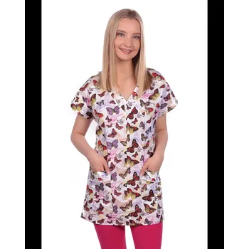 Dámská halenka Dámská pracovní halena MAGDALÉNA, motýli, VS168