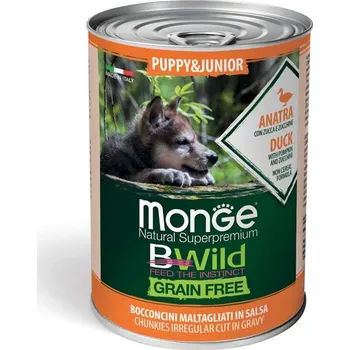 Krmivo pro psa Monge BWILD Puppy Grain-Free Kachní – krmivo pro štěňata 400 g