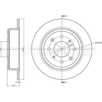 Brzdový kotouč Brzdový kotouč METELLI 23-1049C