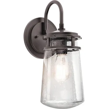 Venkovní osvětlení KICHLER Venkovní nástěnné světlo Lyndon, stínidlo 38,1cm bronz, čirá 1 x 100 W - Doprava zdarma