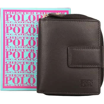 Peněženka Dvouoddílová černá kožená peněženka Chester no. 862