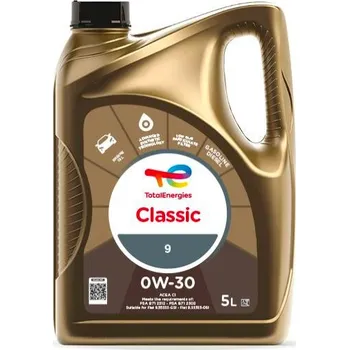 Motorový olej Total Classic 9 0W-30 - 5l (Syntetický motorový olej vyvinutý speciálně k zajištění optimálního výkonu benzinových a dieselových motorů)