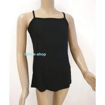 AKCE - Top na ramínka černý (dívky a štíhlé ženy) Černá XL