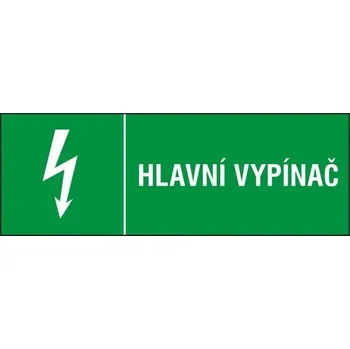 vypínač hlavní vypínač zelená (26x74) ležatá