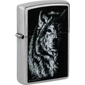 Zapalovač Benzínový zapalovač Zippo Lindsay Kivi - Shadow Wolf