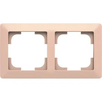 vypínač ABB Zoni Rámeček dvojnásobný pro vodorovnou i svislou montáž pudrová/bílá
