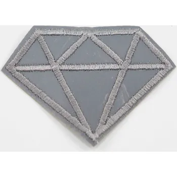 Nažehlovací záplata - diamant - 6 x 4,5 cm - reflexní