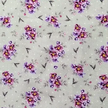 Bavlněná látka purpura květy 150 cm EU
