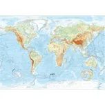 Svět – reliéf a povrch – nástěnná mapa