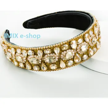 Čelenka Vlasová čelenka orientální zdobená kameny - více barev Zlatá