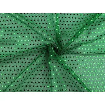 Galanterie Flitrový úplet Ø4 mm, barva 8 zelená