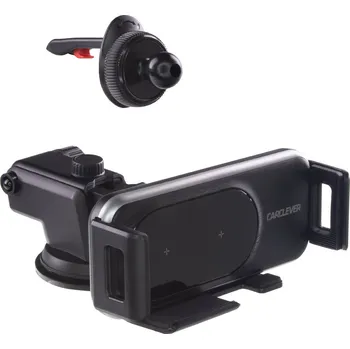 Držák do auta Držák s Qi dobíjením, motoricky ovládaný s dvojitou cívkou, horizontální/vertikální pozice - rw-m14