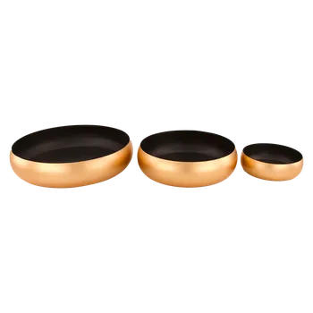 Miska železná L, ø 28 cm, kov, zlatá, černá, 1 ks 5251501-074