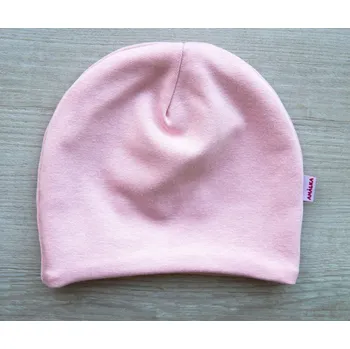 Kojenecká čepice AMÁLKA Dvojitá elastická čepička, pudrově růžová Velikost: 74-80
