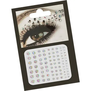 Tetování Nalepovací broušené kamínky na tělo a obličej Bílé s duhovými odlesky