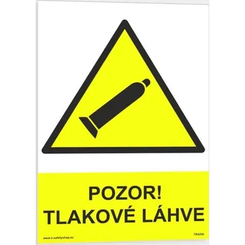 Traiva s.r.o. Pozor! Tlakové láhve Verze: Samolepka 210 x 297 mm (A4) tl. 0.1 mm - Kód: 00436