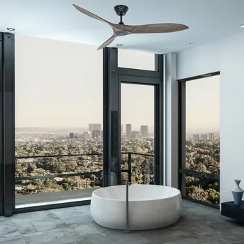 Lampička CasaFan Stropní ventilátor Eco Airscrew 152 cm černý - Ø stropní základny 18 cm; vzdálenost od stropu se stropní tyčí 28,5 cm černá matná, tmavé dřevo - Doprava zdarma