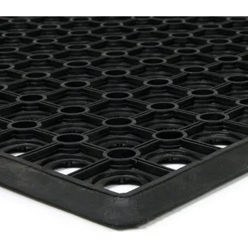 Rohožka Gumová venkovní vstupní rohož FLOMA HoneyComb Ramp - 40 x 60 x 1,5 cm (70806901) FLOMAT