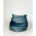 Dámský šátek s kuličkami v šedo-modré barvě, VELIKOST UNI