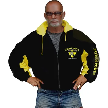 Pánská mikina Bizon Gym Mikina 308 Violator - černá/žlutá L černo-žlutá