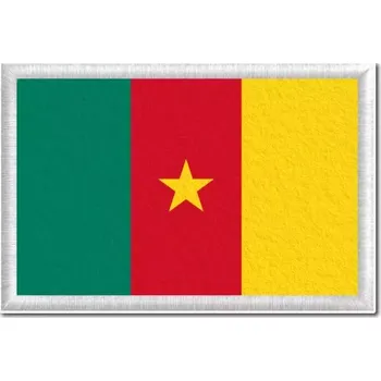 Vlajka Pelisport Kamerunská vlajka tištěná nášivka 6 x 4 cm