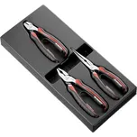 Facom MOD.CPEA0 - Sada 3 kleští v modulu, kombinované kleště, boční štípací, na jemnou mechaniku