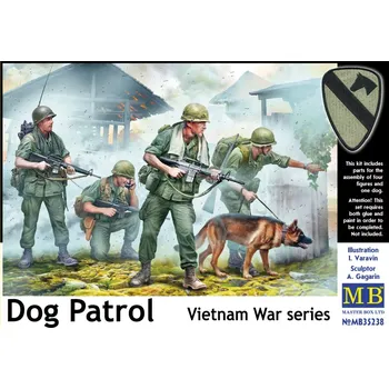Plastikový model Master Box 1/35 Dog Patrol, Vietnam War Series (4 fig. & dog)