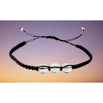 Šperk Shamballa náramek s Křišťálem – 3 kuličky, posuvná velikost