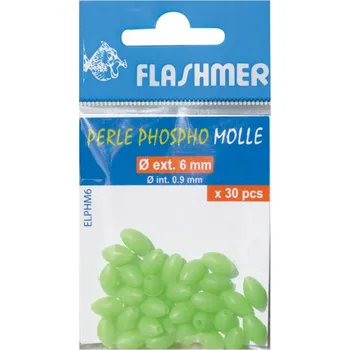 Rybářský háček FLASHMER Korálky na mořský rybolov 5 mm fosforeskující 20 ks 5