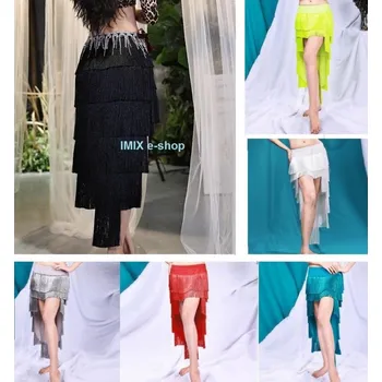 Dámská sukně Dlouhá třásňová profi sukýnka s kraťásky MIA Černá M