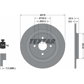 Brzdový kotouč Brzdový kotouč TEXTAR (92161903)