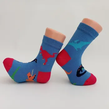 Dětské ponožky TREPON SAURUS modré s dinosaury velikosti ponožek: 19-21 ( EUR vel. 29-32)