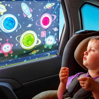 BENBAT Sluneční clona do auta extra velká, Universe 0m+ 26x18x3 modrá