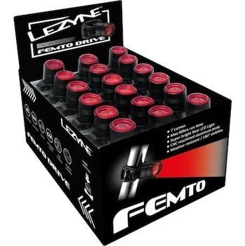 Cyklosvítilna Lezyne LED FEMTO DRIVE BOX SET REAR černá - 10 % pro přihlášené BFEXTRA10