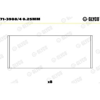 Ojnice Ojniční ložisko GLYCO 71-3988/4 0.25mm