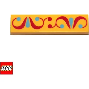 Stavebnice LEGO LEGO® Potištěné dílky LEGO Dekorace 1x4 Potištěná Dlaždice 2431pb580