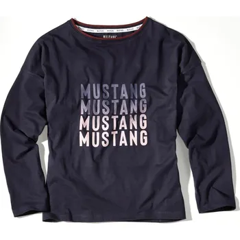 MUSTANG Dámské modré tričko s dlouhým rukávem HAILEY S 6236_2300.574