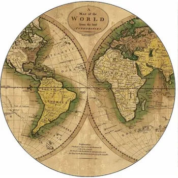 Jedlá dekorace na dort Jedlý papír mapa světa vintage 19,5 cm