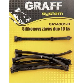 Graff Silikonový závěs duo 10ks Černý